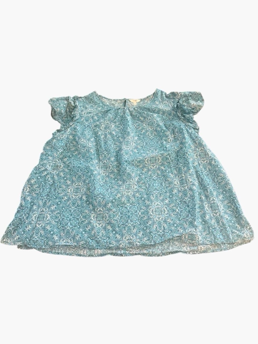 Boho Floral Terra & Sky Cottagecore Blouse — Women’s 3X